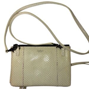 [Botkier] Ivory Snakeskin Leather Crossbody Bag